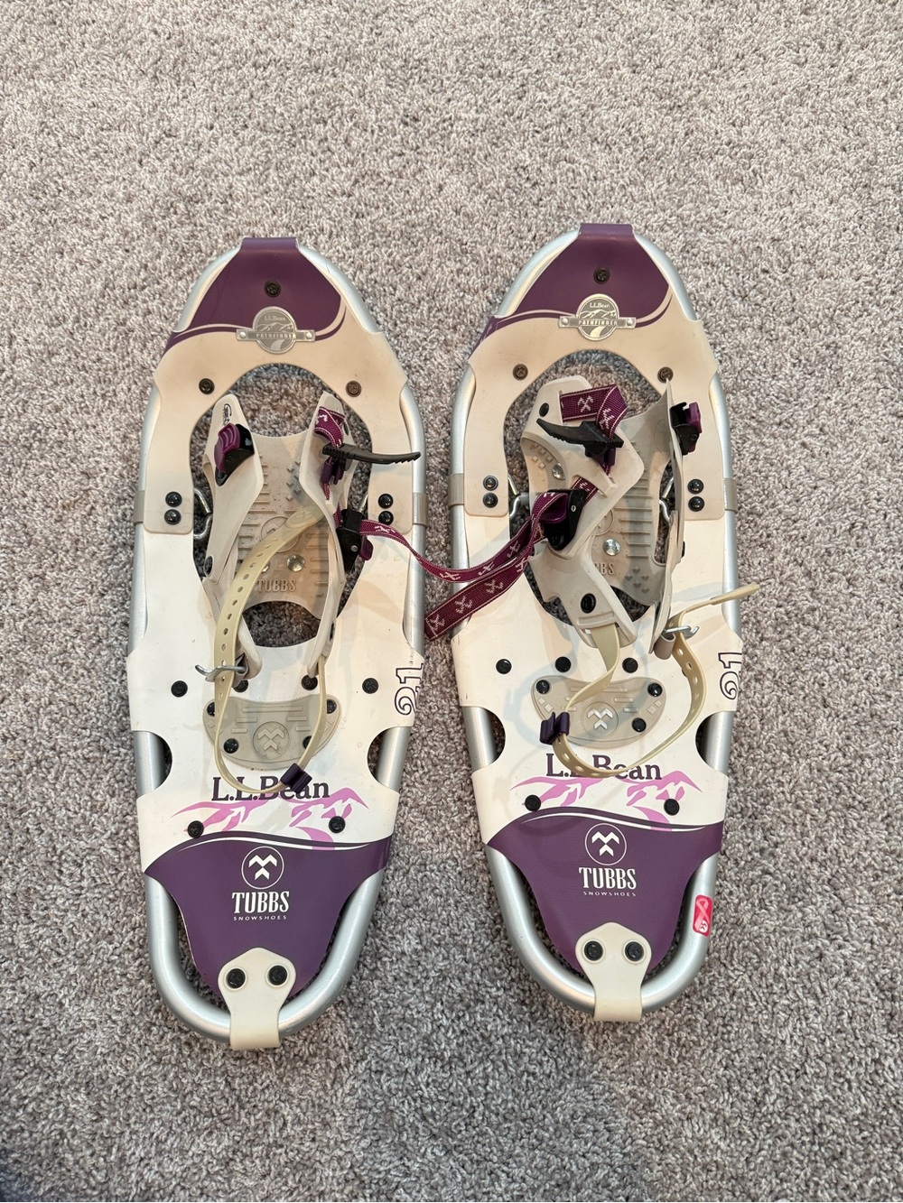LL Bean Tubbs Snowshoes 21” Purple